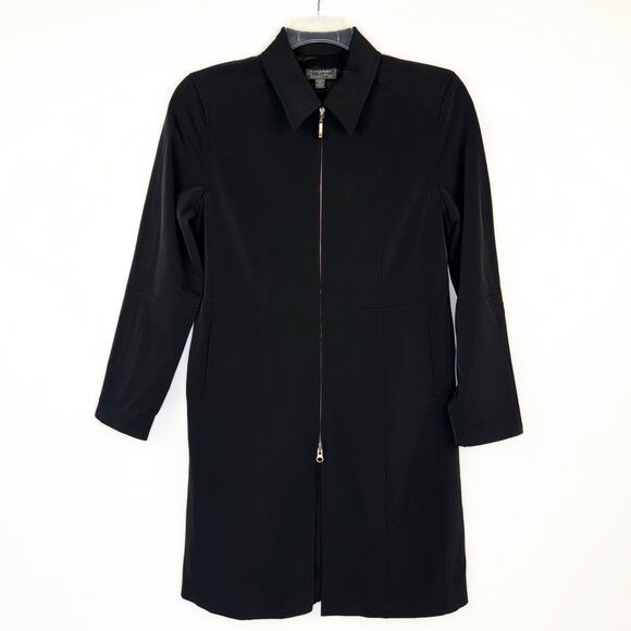 Classiques Entier Jackets & Blazers - VTG Classiques Entier Black‎ Stretch 90s Long Jacket Blazer Women's Petite 10